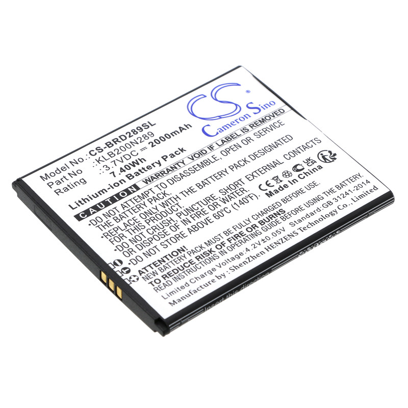 Brondi Centurion 1 / KLB200N289 2000mAh 7.40Wh Li-Ion 3.7V (Cameron Sino)