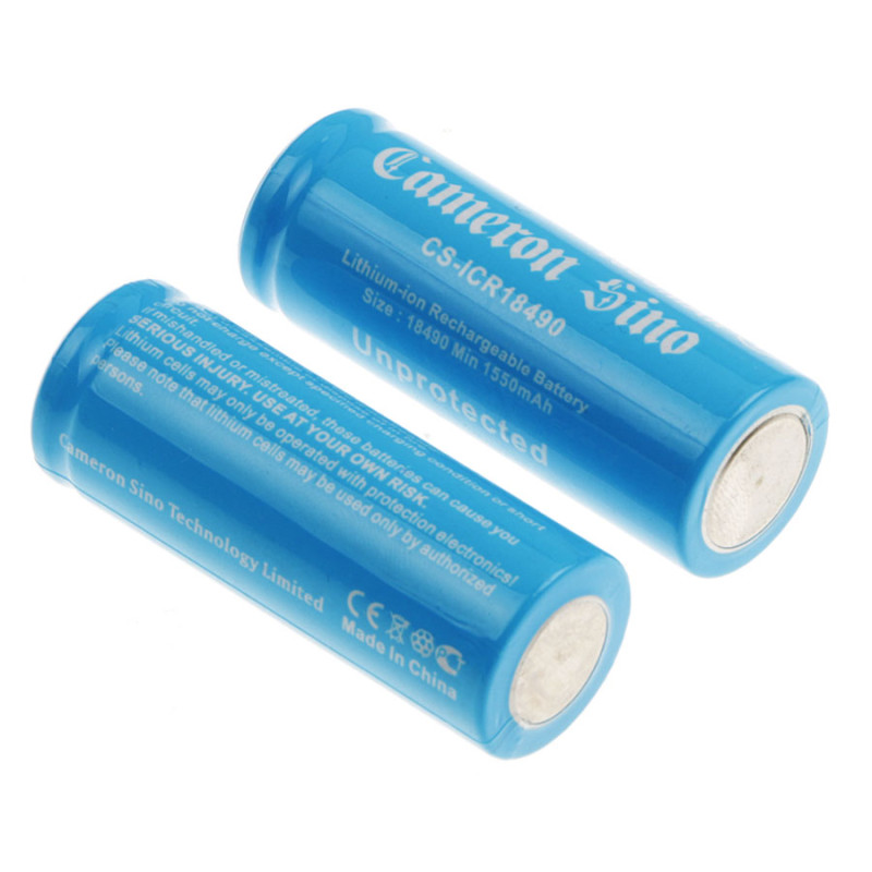 Ogniwa ICR18490 1600mAh 5.92Wh Li-Ion 3.7V bez zabezpieczenia zestaw 2 szt (Cameron Sino)