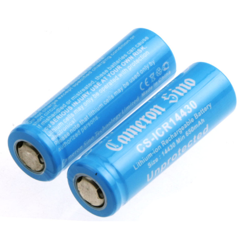 Ogniwa ICR14430 650Ah 2.41Wh Li-Ion 3.7V bez zabezpieczenia zestaw 2 szt (Cameron Sino)