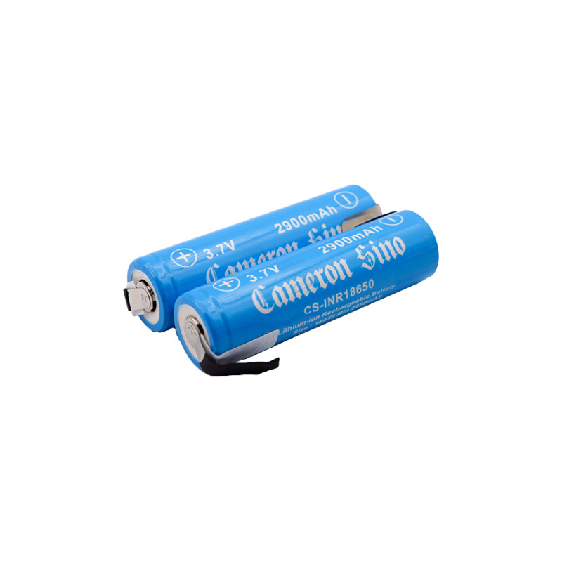 Ogniwa INR18650 2900mAh 10.73Wh Li-Ion bez zabezpieczenia z blaszkami po przeciwnych stronach zestaw 2 szt (Cameron Sino)