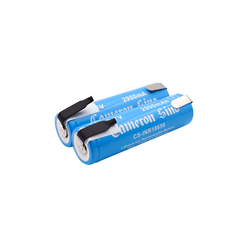 Ogniwa INR18650 2900mAh 10.73Wh Li-Ion bez zabezpieczenia z blaszkami po jednej stronie zestaw 2 szt (Cameron Sino)