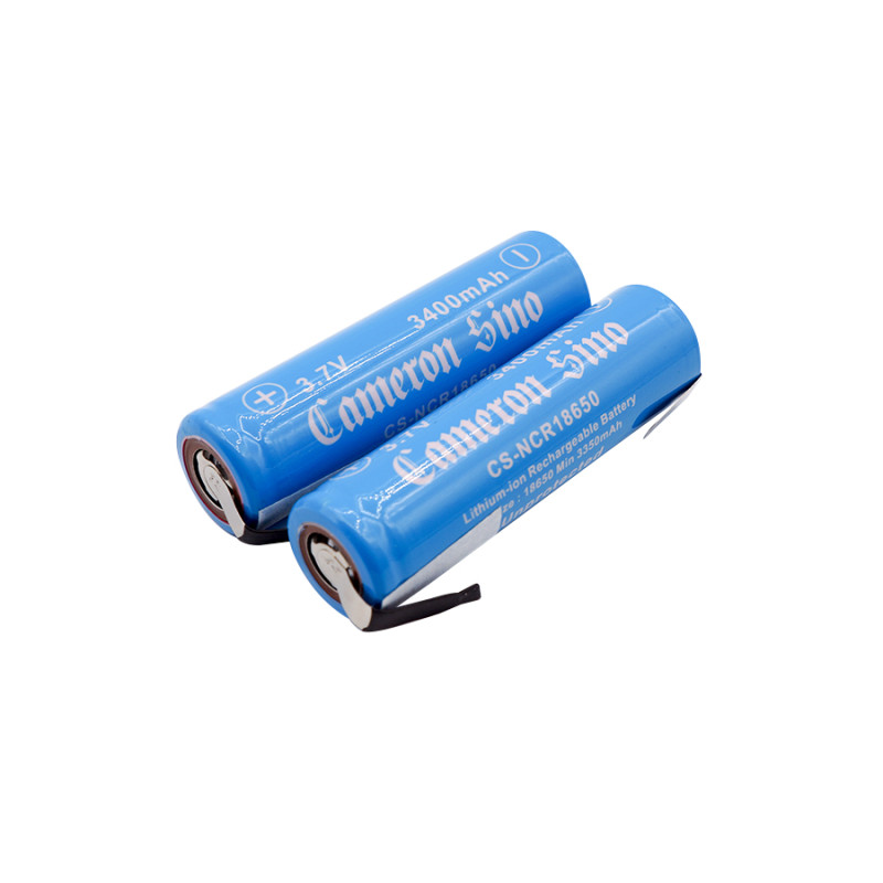 Ogniwa NCR18650 3400mAh 12.58Wh Li-Ion bez zab z blaszkami po jednej stronie zestaw 2 szt (Cameron Sino)