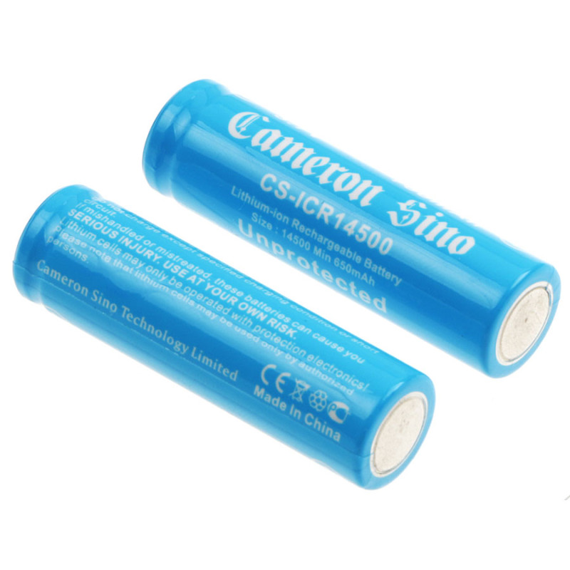 Ogniwa ICR14500 700mAh 2.59Wh Li-Ion 3.7V bez zabezpieczenia zestaw 2 szt (Cameron Sino)