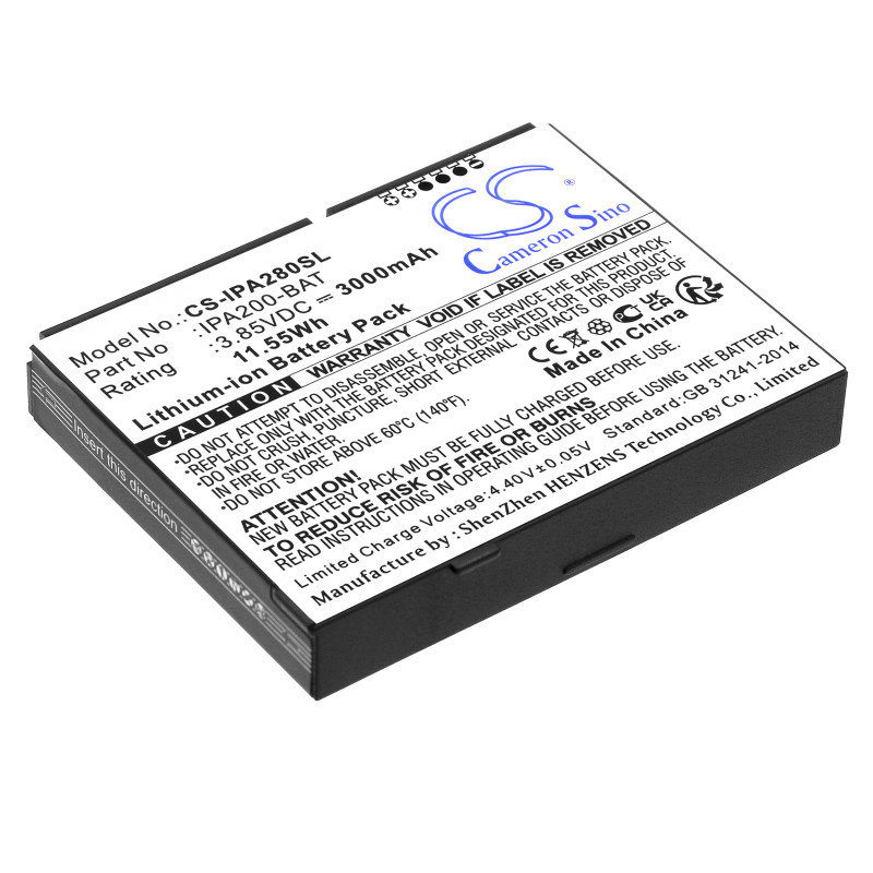 Ingenico iPA200 /IPA200-BAT 3000mAh 11.55Wh Li-Ion 3.7V (Cameron Sino)
