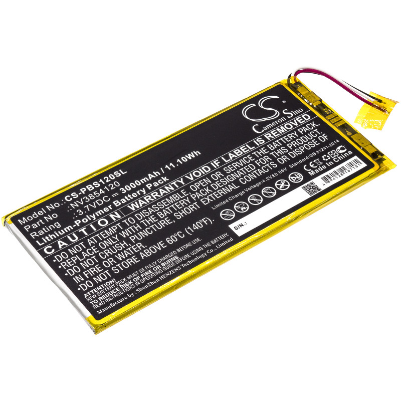 PBS KIDS PBSKD12 / NV3854120 3000mAh 11.10Wh Li-Polymer 3.7V (Cameron Sino)
