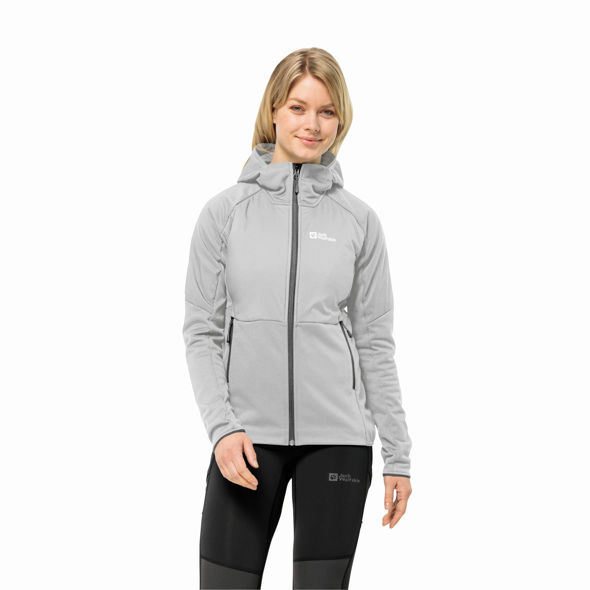 Damska kurtka polarowa Jack Wolfskin ALPGRAT PRO INS FZ W cool grey - XS