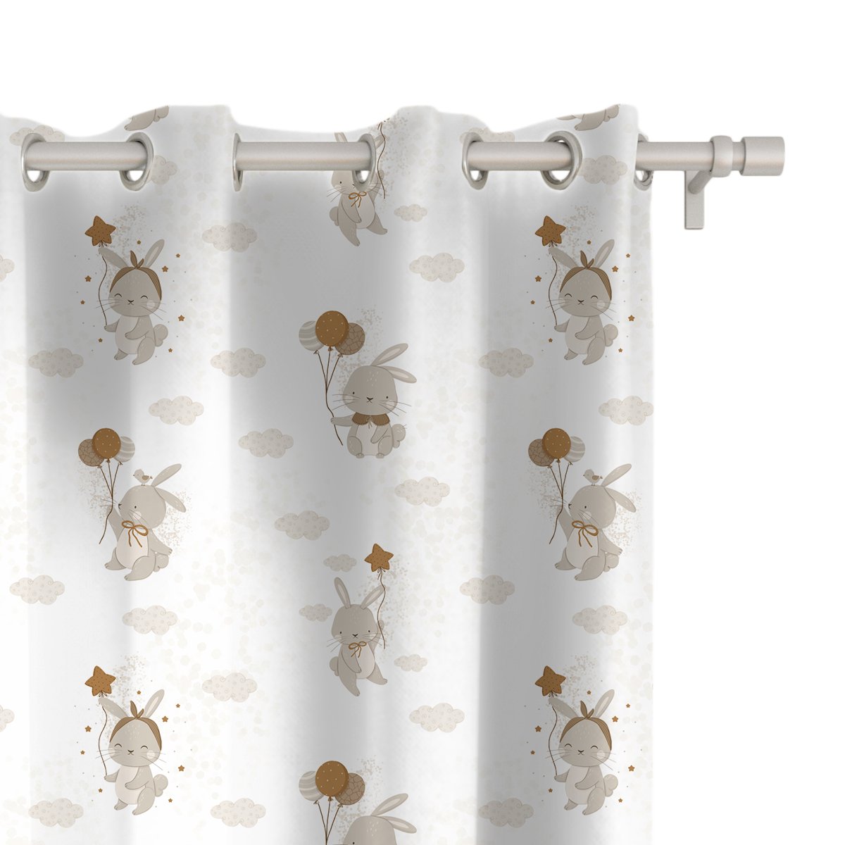 Zasłona dla dzieci BUNNY BLISS wzór D244 | balonowe zajączki 150 x 240 cm tkanina standard