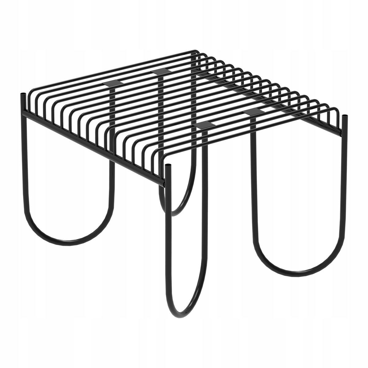 Metalowe Krzesło ogrodowe Czarne - Nowoczesny Taboret Polski Produkt /GardenPlus