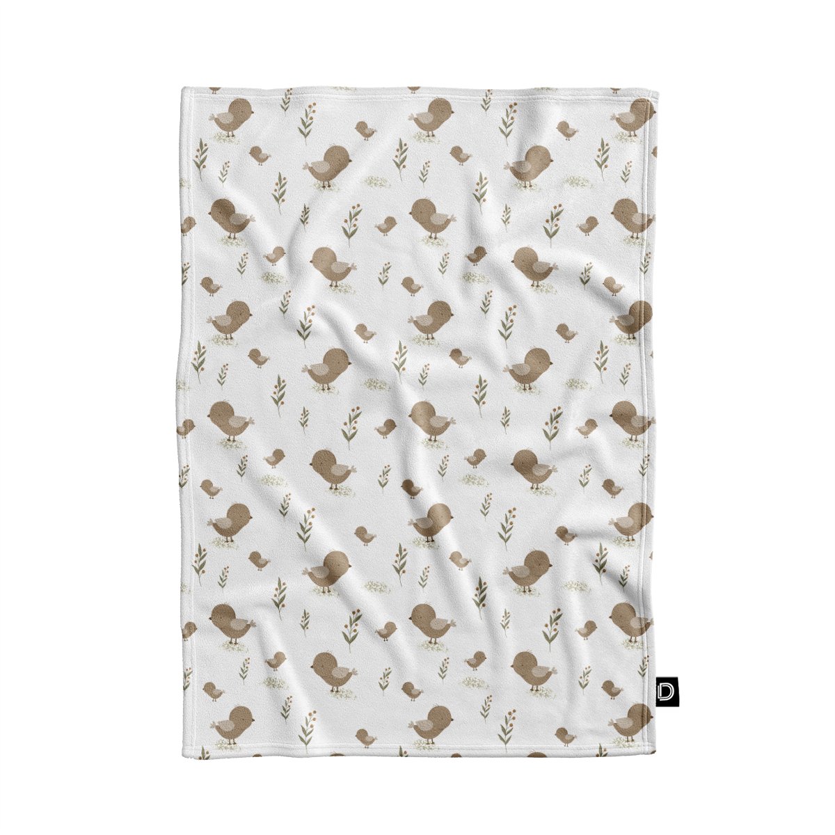 Koc pluszowy dla dzieci BUNNY BLISS wzór D250 kurczaczki 135 x 100 cm