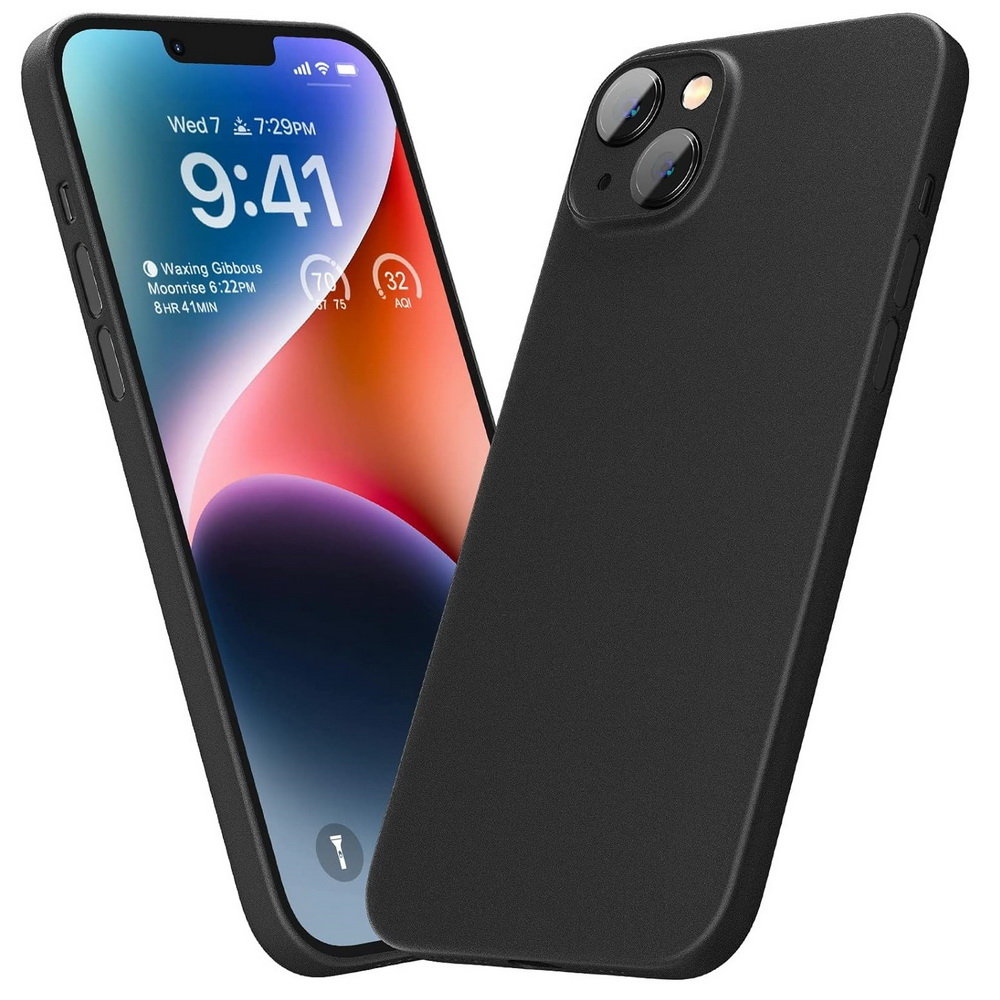 D-Pro Air Ultra Slim Minimal PP Case 0.4mm bardzo cienkie matowe minimalistyczne etui do iPhone 15 (Black)