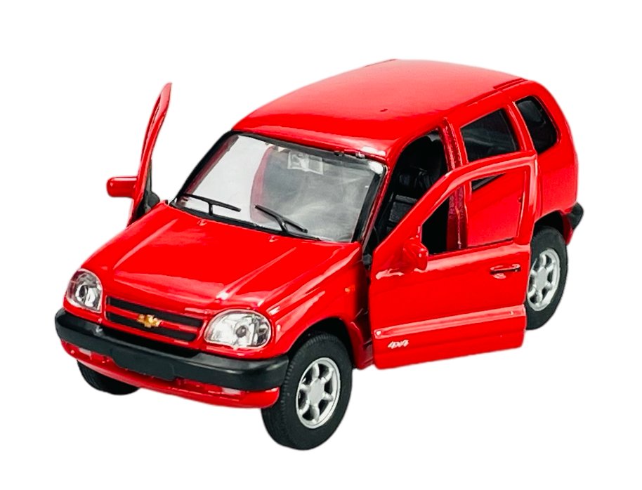 WELLY 2003 CHEVROLET NIVA CZERWONY 1:34 SAMOCHÓD NOWY METALOWY MODEL