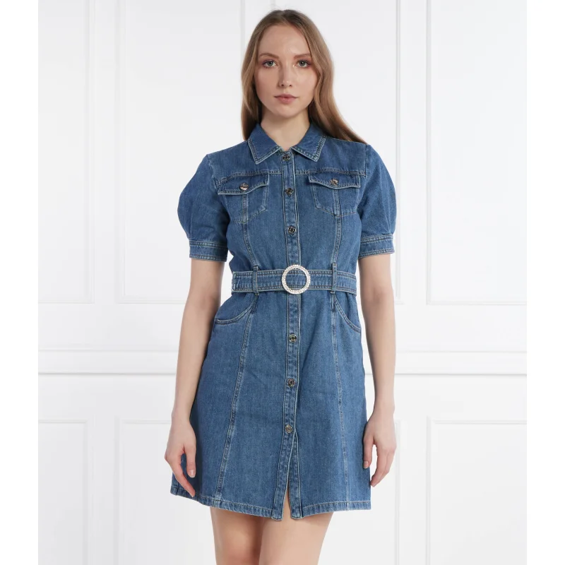 Liu Jo Jeansowa sukienka z paskiem