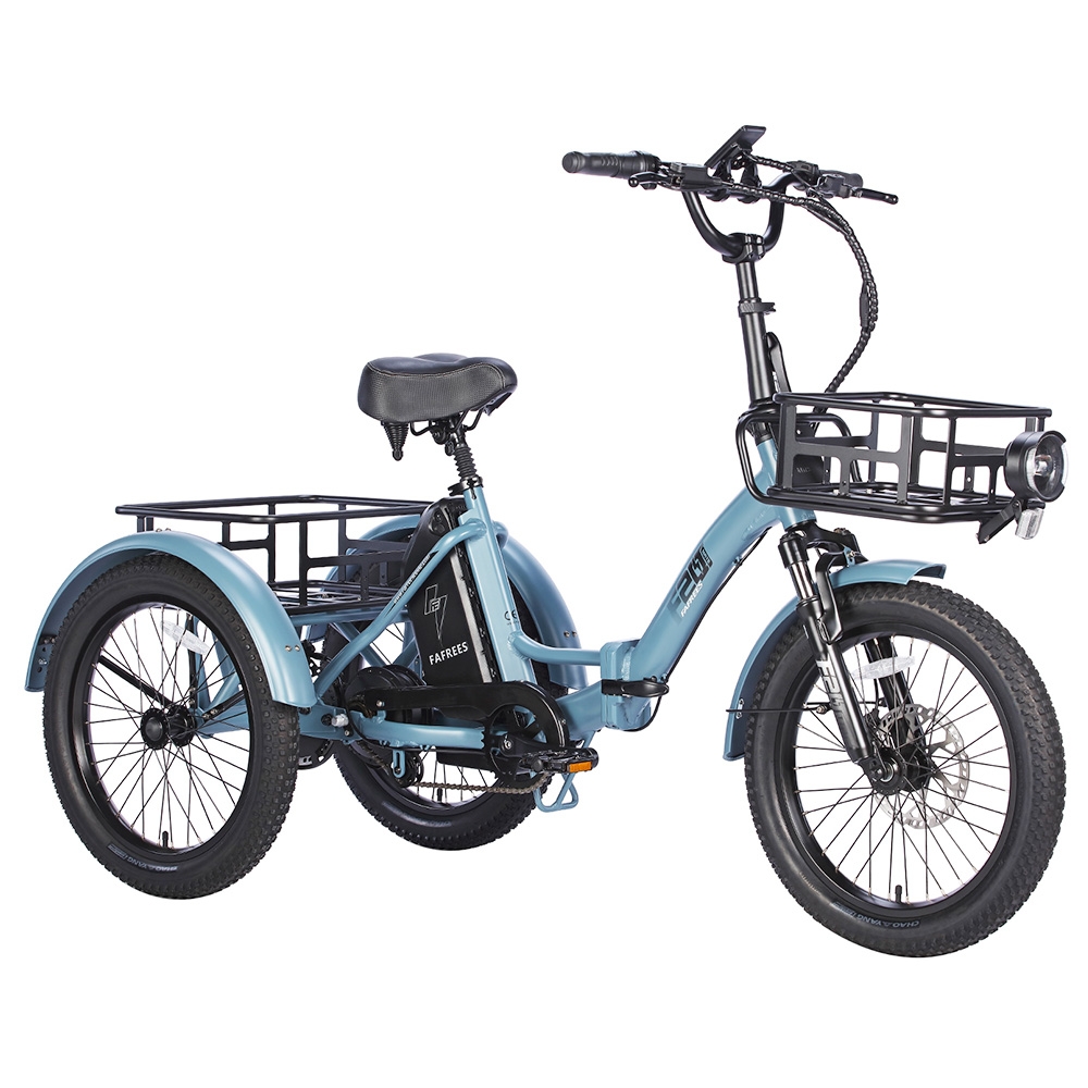 FAFREES F20 Mate Electric Tricycle, 500W Brushless Motor, 48V/18.2Ah Battery, 20*3.0-inch Fat Tires, 25km/h Max Speed, 110km Ma