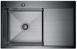 Zlewozmywak stalowy STEEL 7849L CZARNY