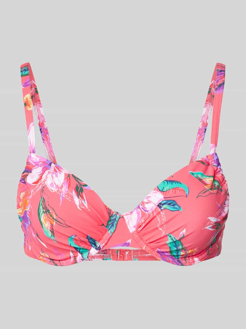 Top bikini z kwiatowym wzorem