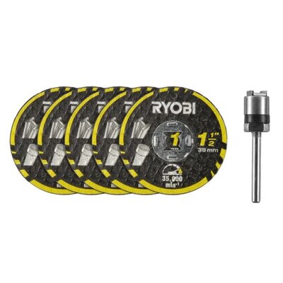 Ryobi Zestaw tarcz tnących 38 mm z blokadą skrętu | RAR301-6