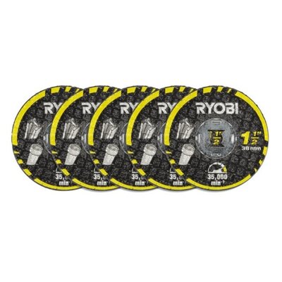Ryobi Zestaw tarcz do cięcia metalu/plastiku 38 mm | RAR302-5