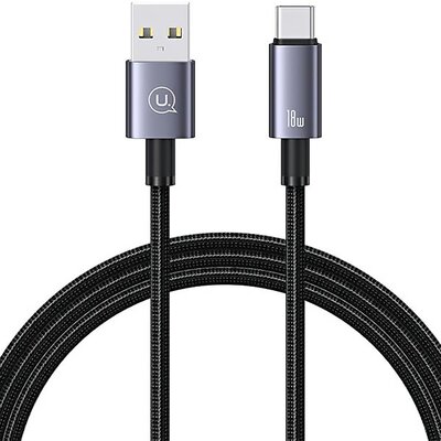 USAMS USB do USB-C 3A 1,2m Fast Charging (stalowy)