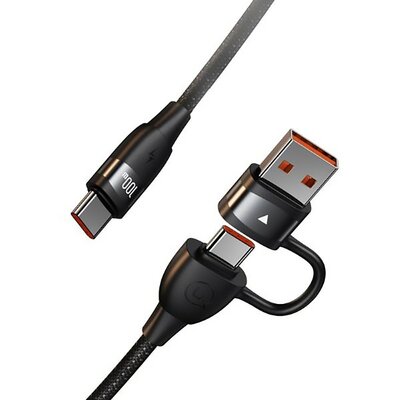USAMS U85 2xUSB-C/USB-A 100W 1,2m (czarny)
