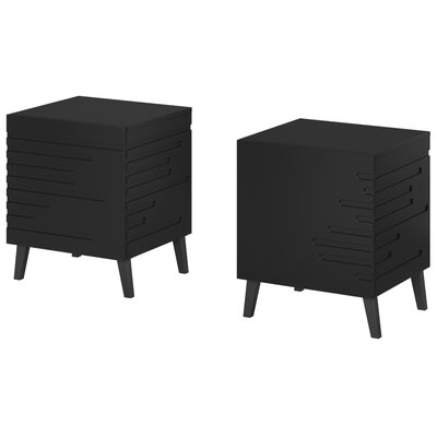 Szafka nocna NOVA 44x40x52 czarny mat