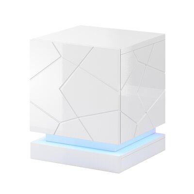 Szafka nocna QIU 2szt. 46x41,5xH53 biały połysk/biały połysk