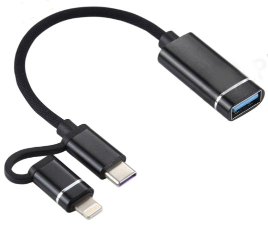 ADAPTER OTG 2w1 USB C LIGHTNING USB 3.0