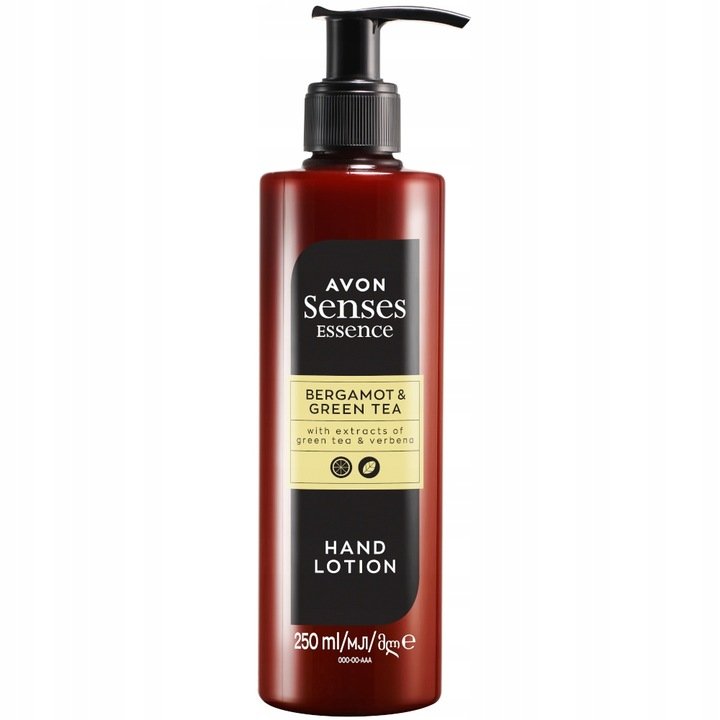 Avon Senses Essence, Lotion do rąk dla kobiet, Bergamotka & zielona herbata, 250ml