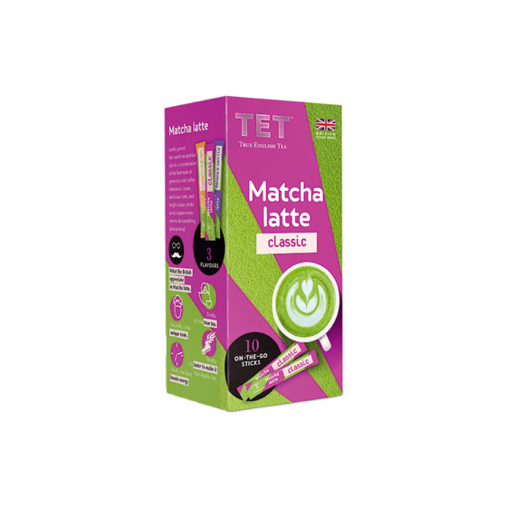 Herbata rozpuszczalna True English Tea Matcha Latte Classic, 10 szt.