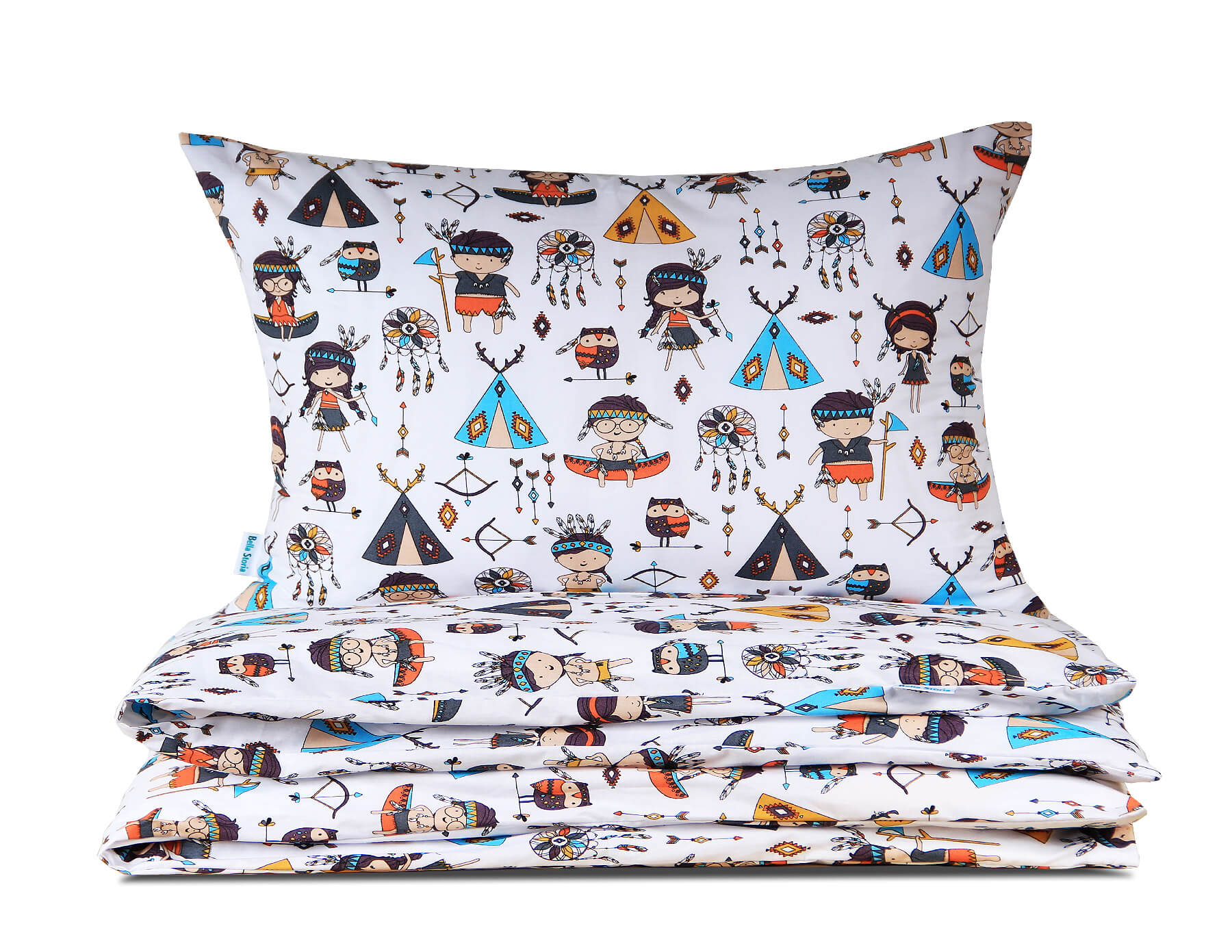 Pościel dziecięca 100x135 W indiańskiej wiosce z plecaczkiem