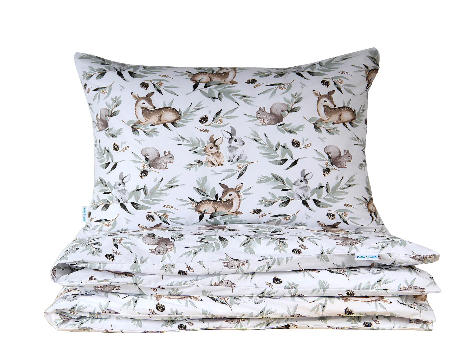 Pościel dziecięca 100x135 Sarenka i przyjaciele z plecaczkiem