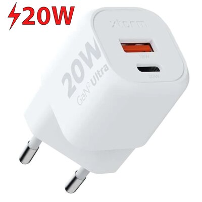 XTORM Ładowarka sieciowa GaN² Ultra 20W biała