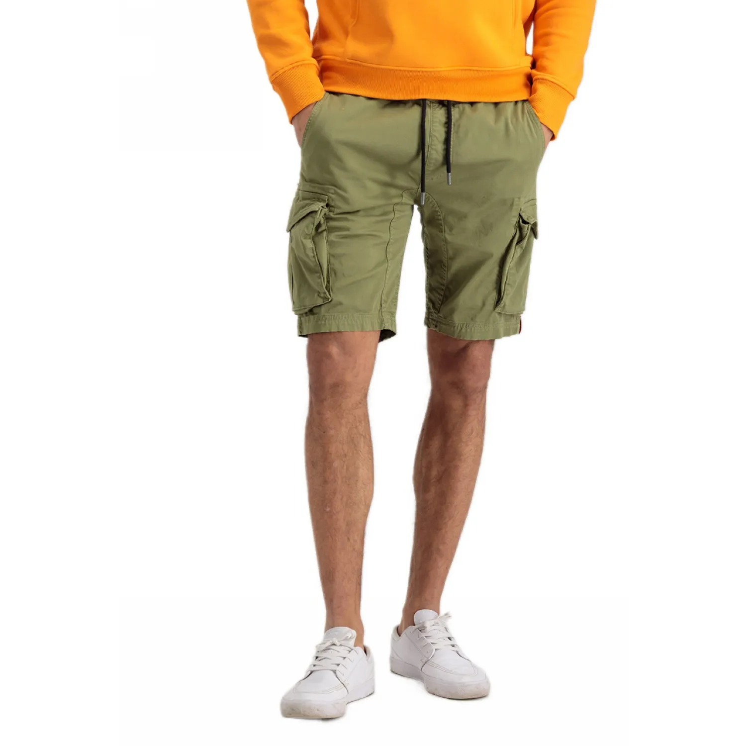 Spodenki Alpha Industries Cotton Twill Jogger Short 106251 11 - Oliwkowe RATY 0% | PayPo | GRATIS WYSYŁKA | ZWROT DO 100 DNI