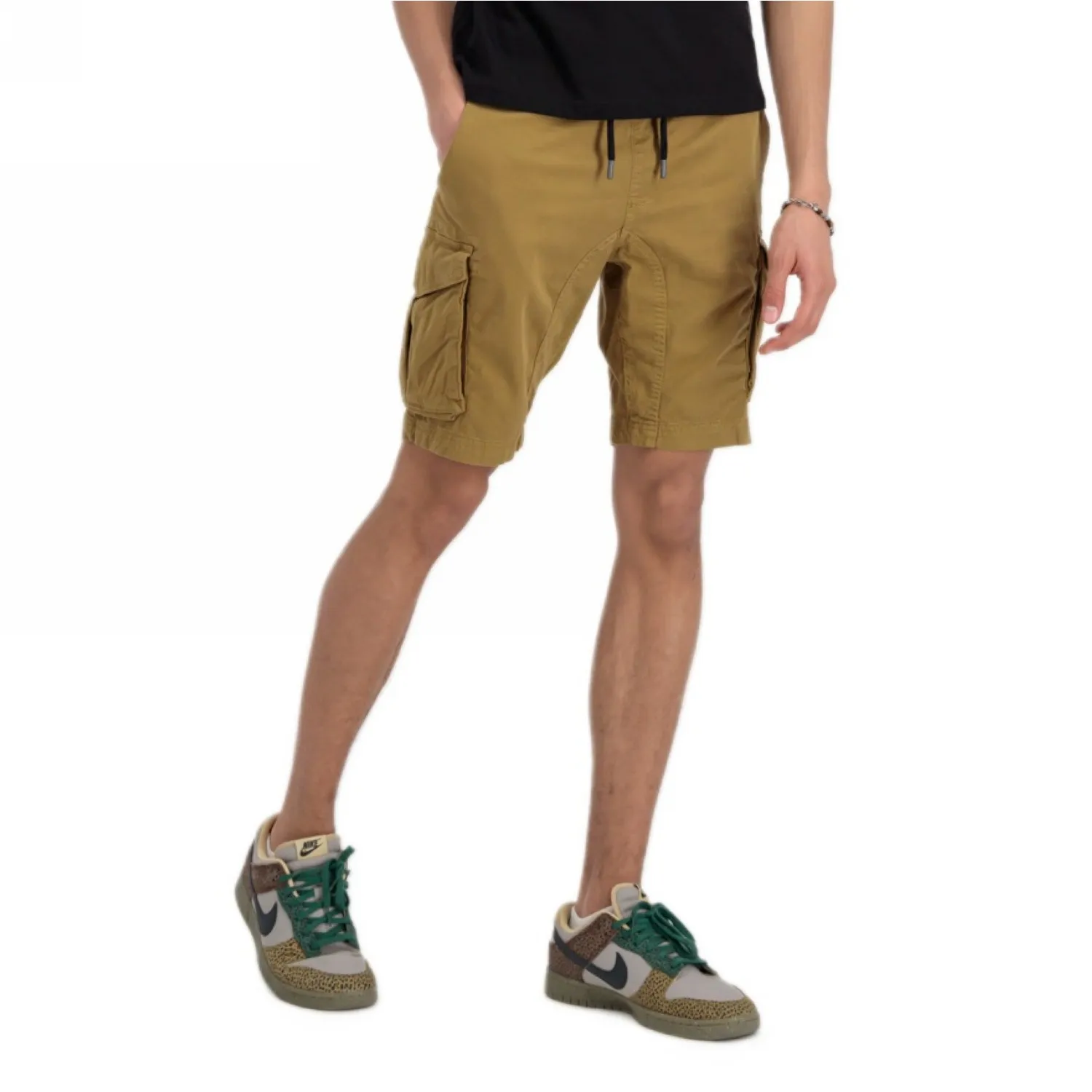 Spodenki Alpha Industries Cotton Twill Jogger Short 106251 13 - Khaki RATY 0% | PayPo | GRATIS WYSYŁKA | ZWROT DO 100 DNI