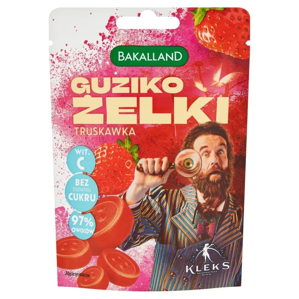 Bakalland Kleks Guziko żelki truskawkowe 34 g