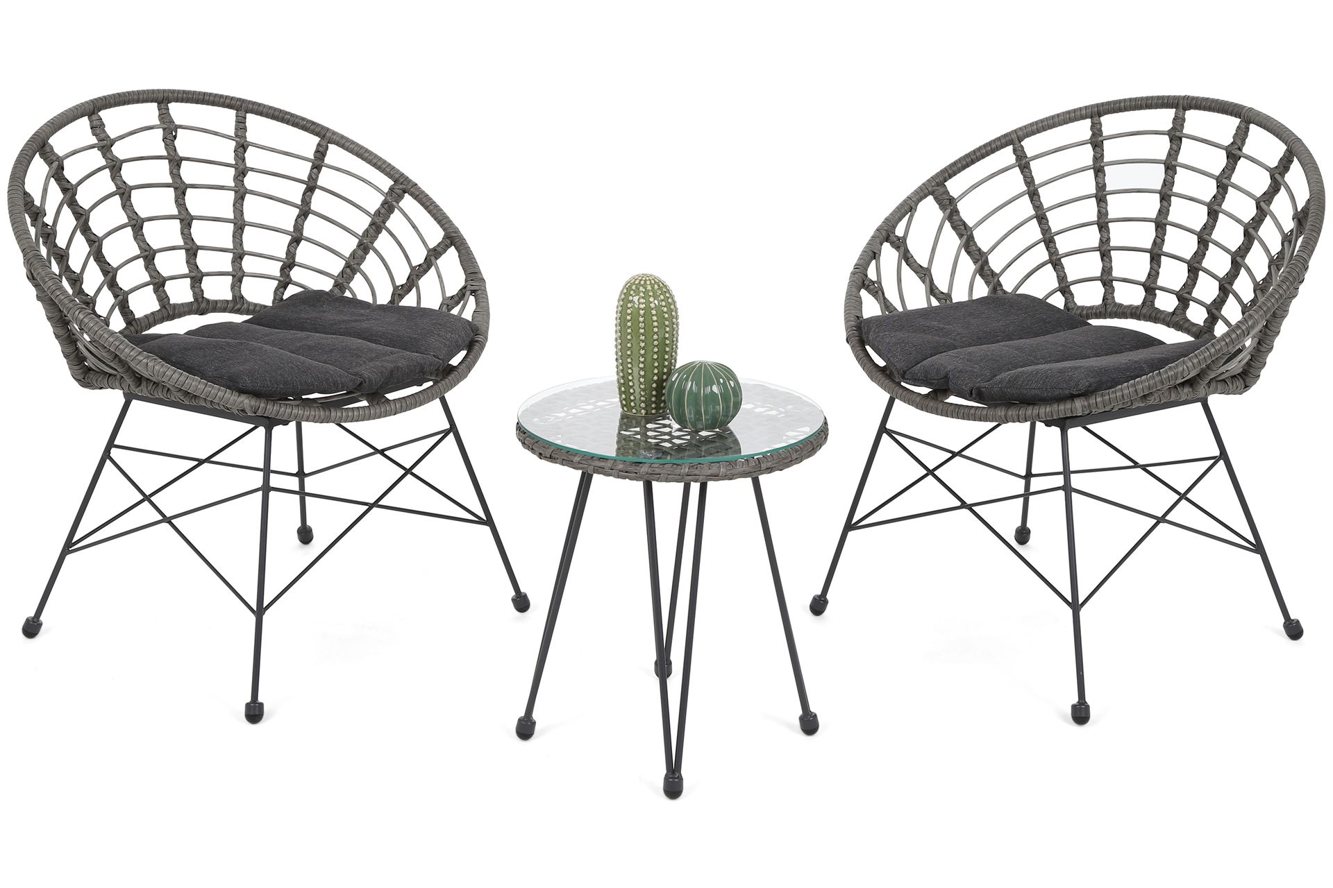 Meble ogrodowe technorattanowe Loreto Grey / Grey