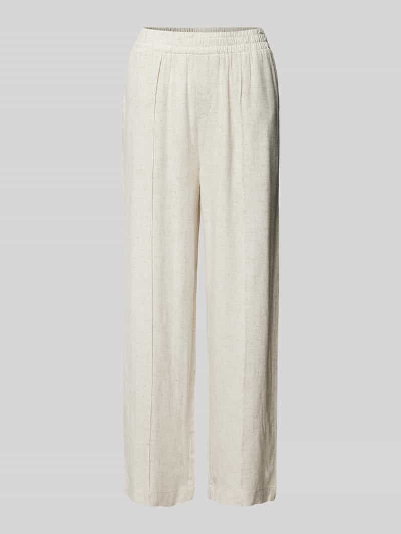 Spodnie materiałowe o kroju regular fit z zakładkami w pasie model ‘Atel’