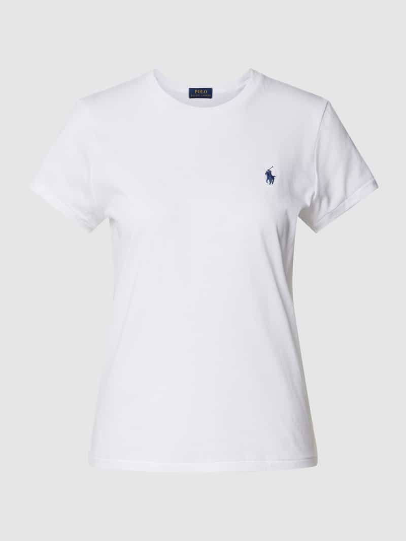 T-shirt z wyhaftowanym logo