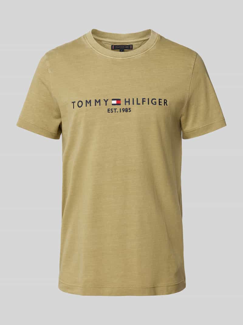 T-shirt z wyhaftowanym logo
