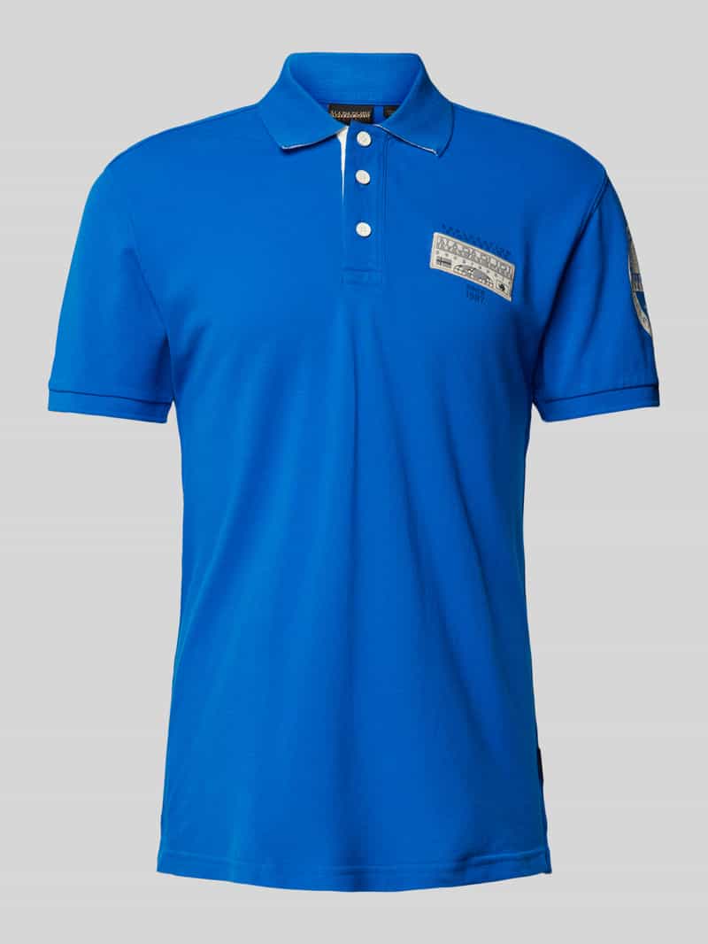 Koszulka polo o kroju slim fit z naszywką z logo model ‘E-AMUNDSEN’