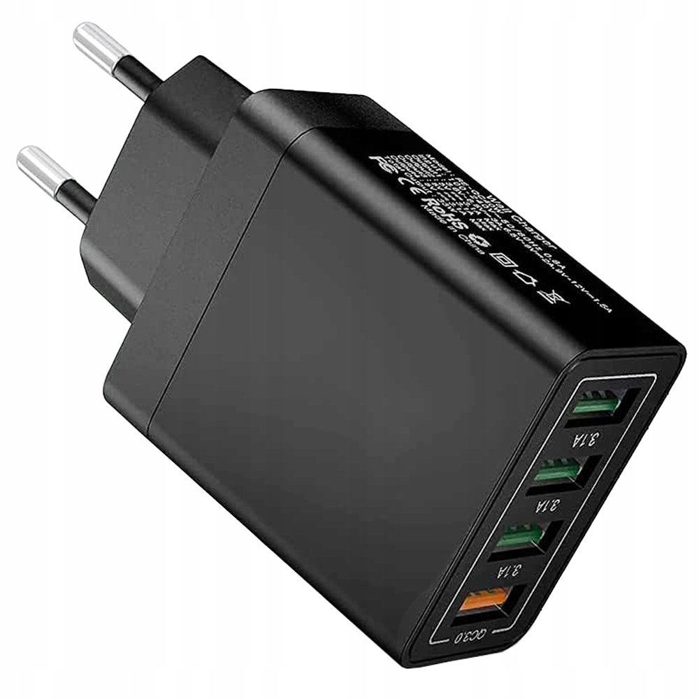 Szybka Ładowarka Sieciowa 4Xusb Quick Charge 3.0