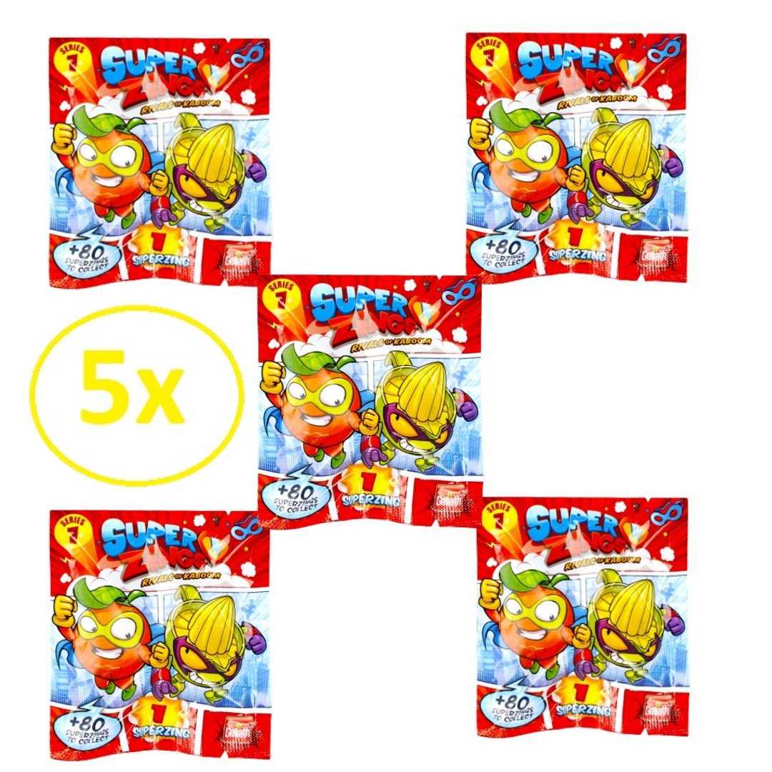 Super Zings zestaw 5 Saszetek 5x figurka niespodzianka seria 1