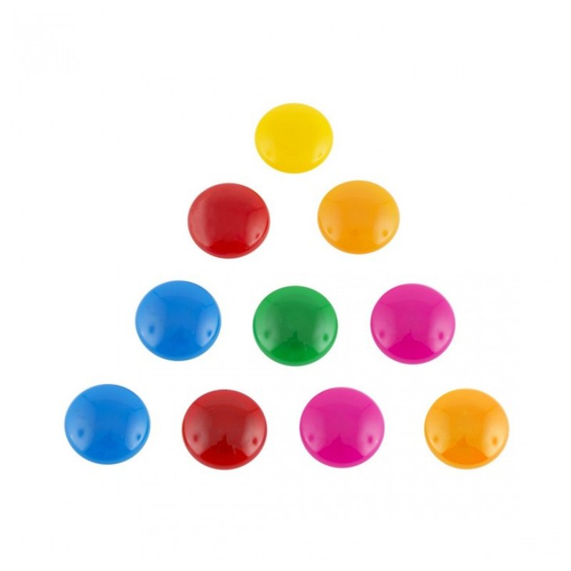 Magnesy do tablic D.RECT 20 mm 10 szt. mix kol.