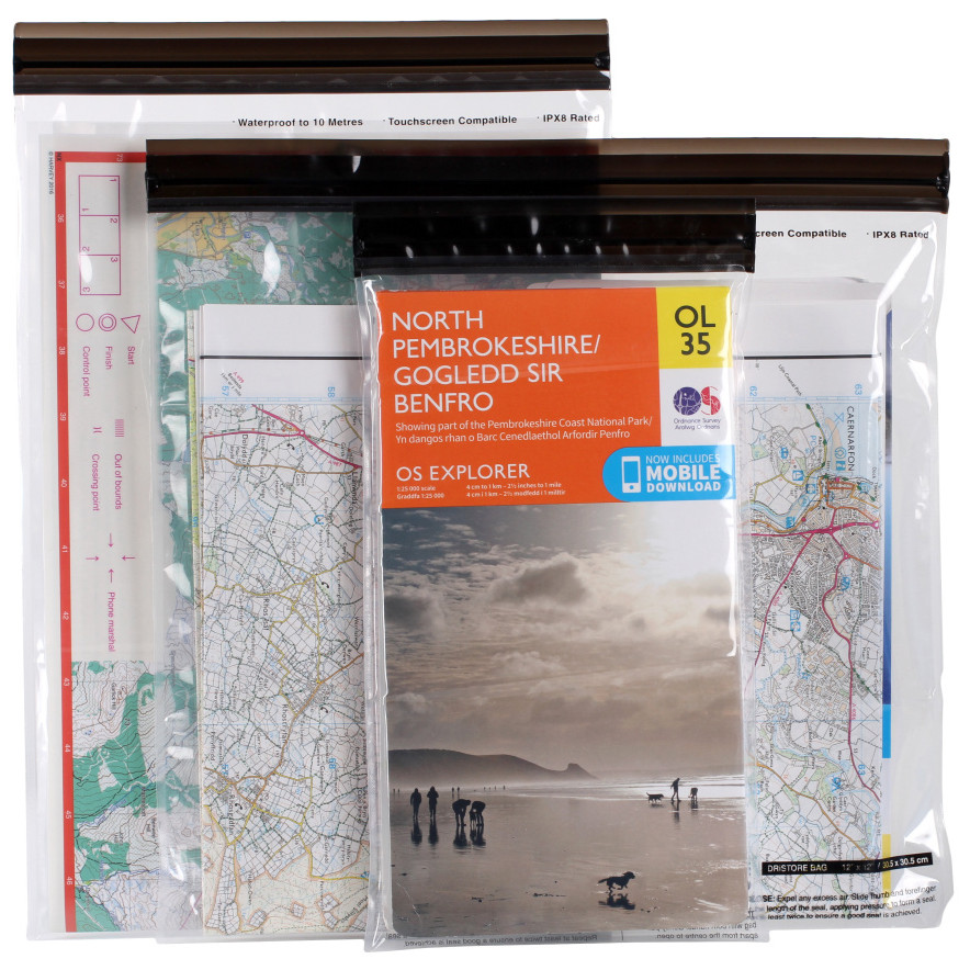 Etui podróżne na dokumenty LifeVenture DriStore LocTop Bags, For Maps Kolor: szary
