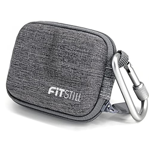 FitStill Mini etui ochronne w szare paski do Go Pro Hero 12/11/10/9/8/7/(2018)/6/5 Black torba podróżna z twardą skorupą do DJI Osmo Action 1, Campark, kamery sportowej YI itp.