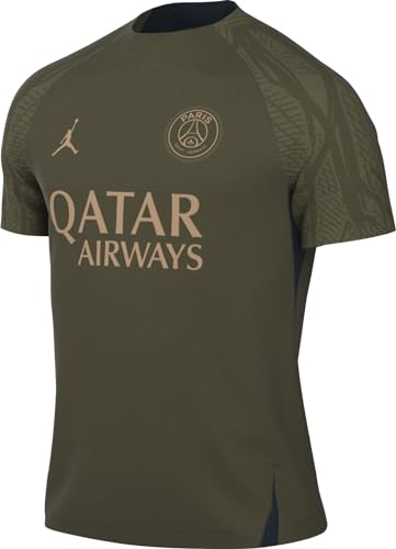 Nike Męskie PSG M Nk Df Strk Ss Top K 4Th, Rough Green/Rough Green/Hemp, FD7085-327, S