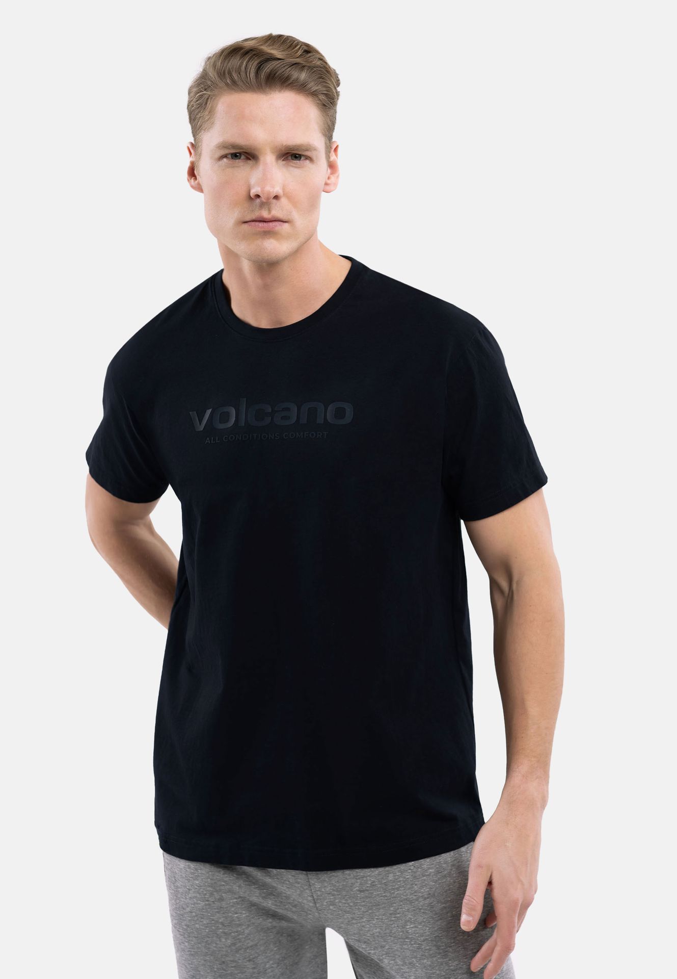 T-shirt bawełniany, Comfort Fit, T-WIT - Volcano