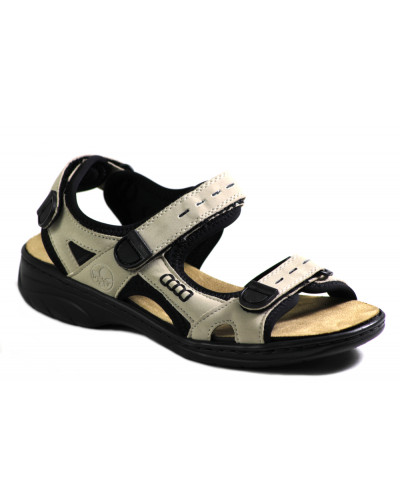 SANDAŁY RIEKER - 64582-60 BEIGE - Rieker
