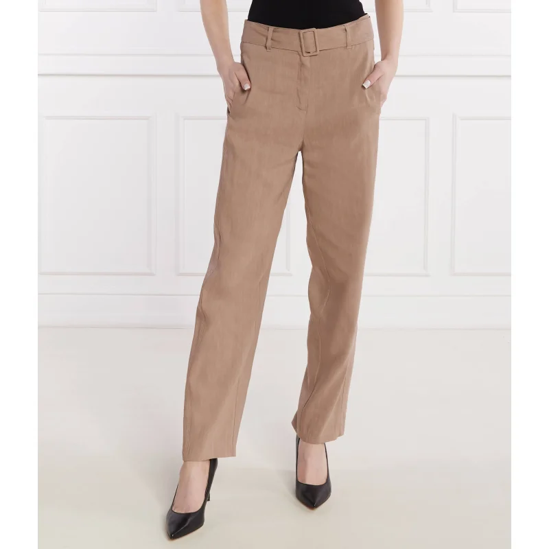 Marella SPORT Lniane spodnie ESORDIO | Straight fit