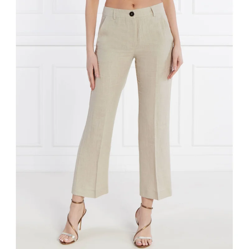 Marella Lniane spodnie MUSCHIO | Straight fit