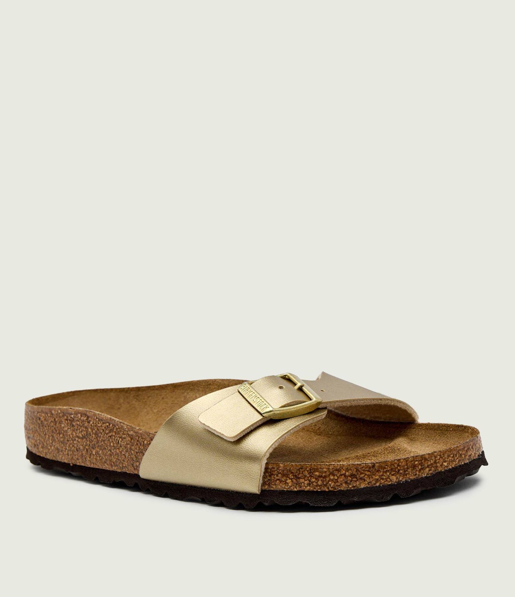 Birkenstock Klapki Madrid z dodatkiem skóry narrow fit